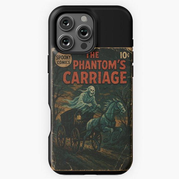 The Phantom's Carriage Spooky Phone Case for iPhone 16 15 14 13 12 11 Pro Max M5901533
