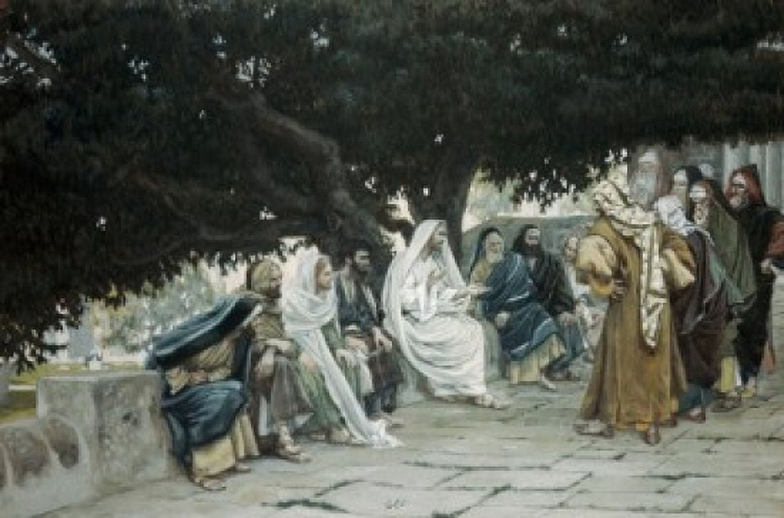 The Pharisees And Sadducees Come To Tempt Jesus James Tissot (1836-1902 French) Canvas Art - James Tissot (24 x 36)
