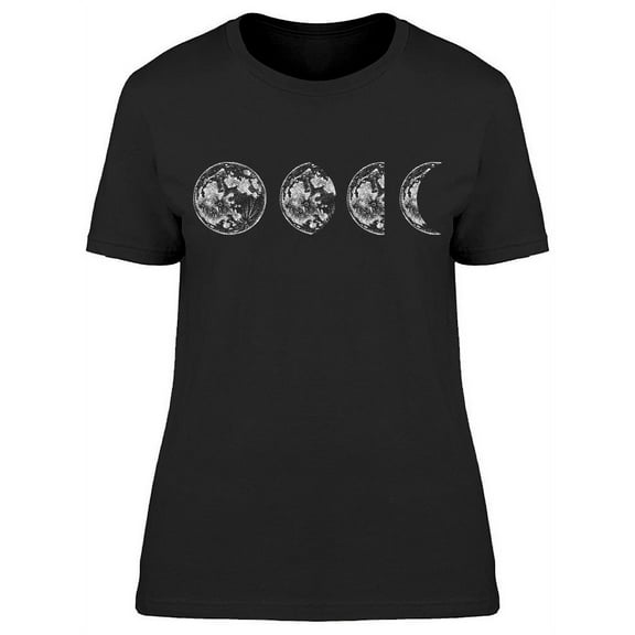 The Phases Of The Moon T-Shirt Women -Image by Shutterstock, Female 3X-Large