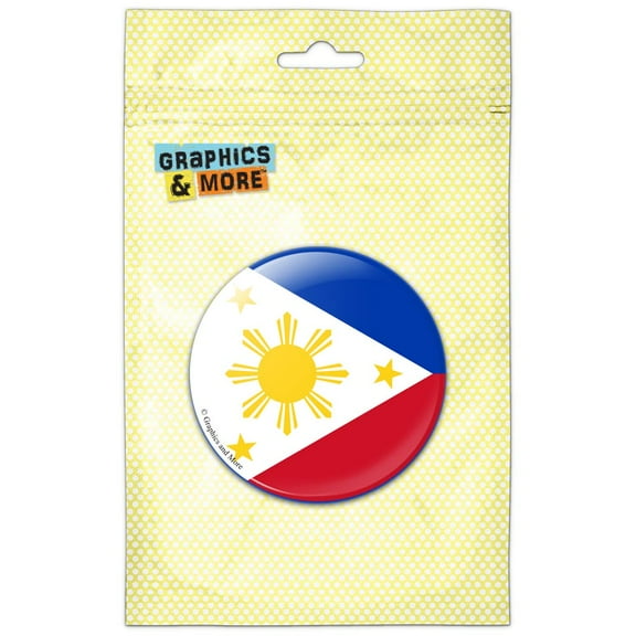 The Philippines National Country Flag Pinback Button Pin Badge