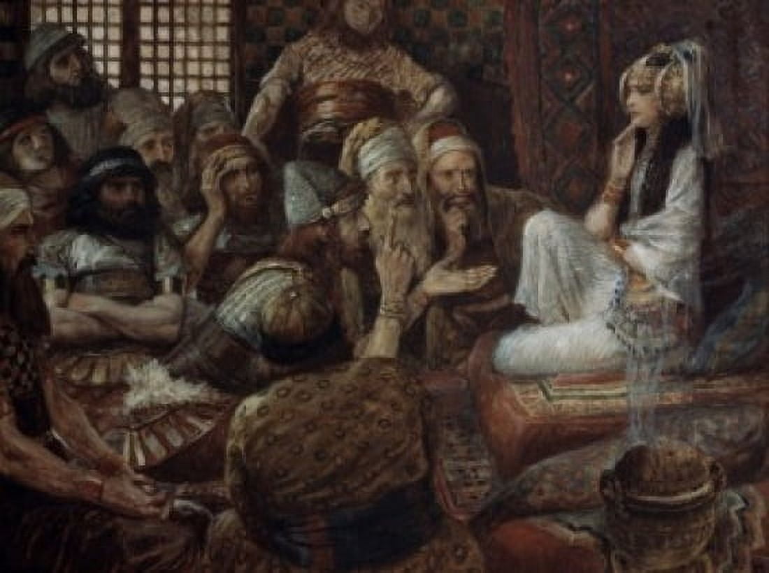 The Philistines Visit Delilah James Tissot (1836-1902 French) Jewish Museum New York Canvas Art - James Tissot (24 x 36)