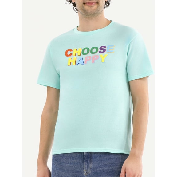 Pride The Phluid Project All Gender Choose Happy Cotton Graphic Tee Shirt, Men's Sizes XS-3XL