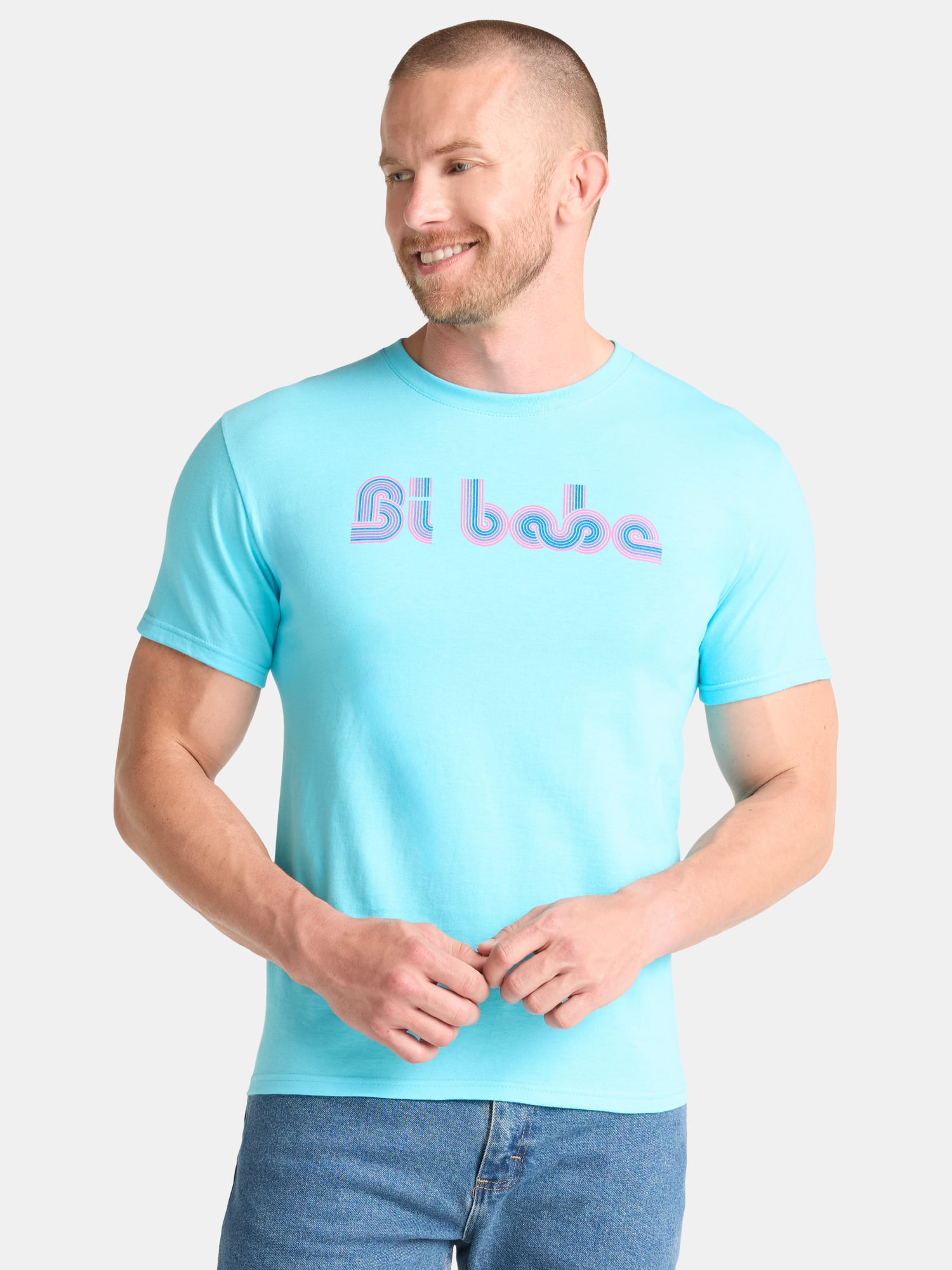 Pride The Phluid Project All Gender Bi Babe Graphic Tee Shirt, Men’s Sizes XS-3XL