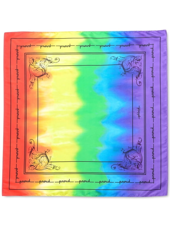 Rainbow Bandana, 22 x 22