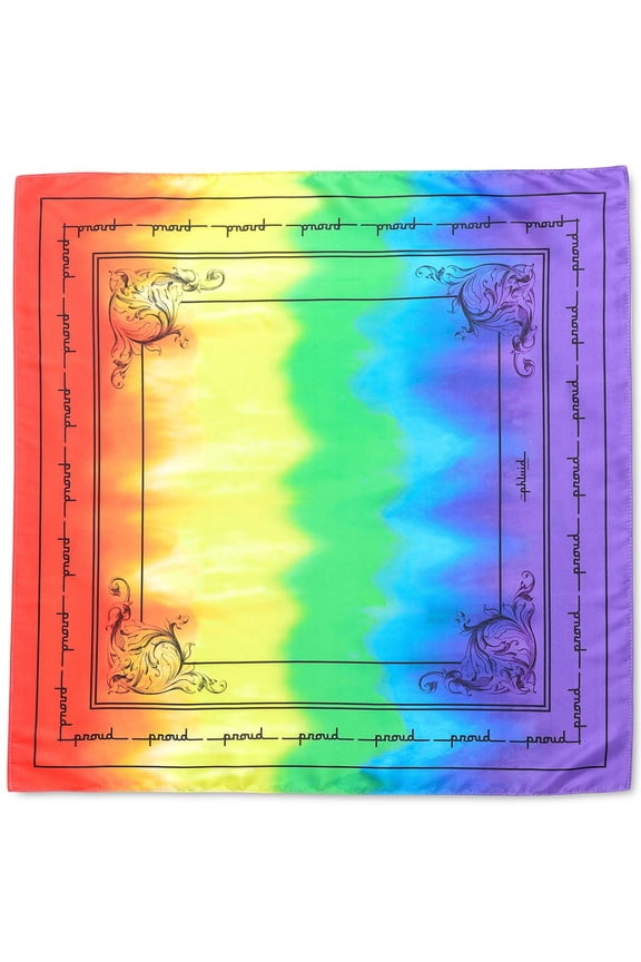 Rainbow Bandana, 22 x 22