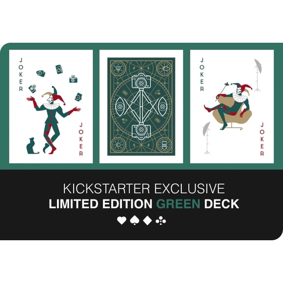 The Photography Deck: Kickstarter Green Playing Cards by travel9to5