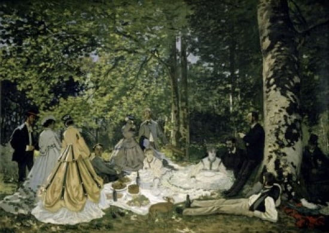 The Picnic 1866 Claude Monet (1840-1926 French) Oil on Canvas Hermitage Museum St Petersburg Canvas Art - Claude Monet (24 x 36)