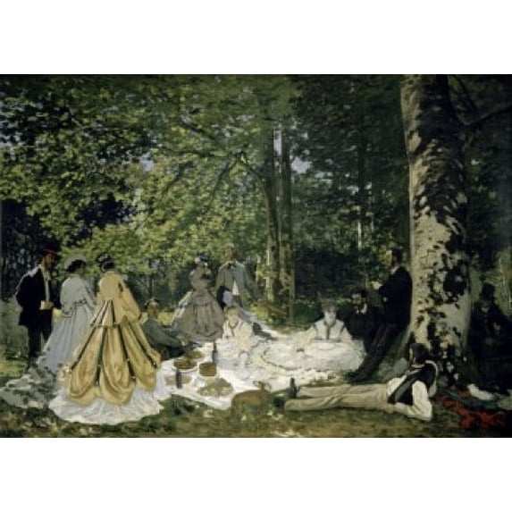 The Picnic , 1866, , Claude Monet (1840-1926/ French) , Oil on Canvas , Hermitage Museum, St. Petersburg Poster Print (18 x 24)