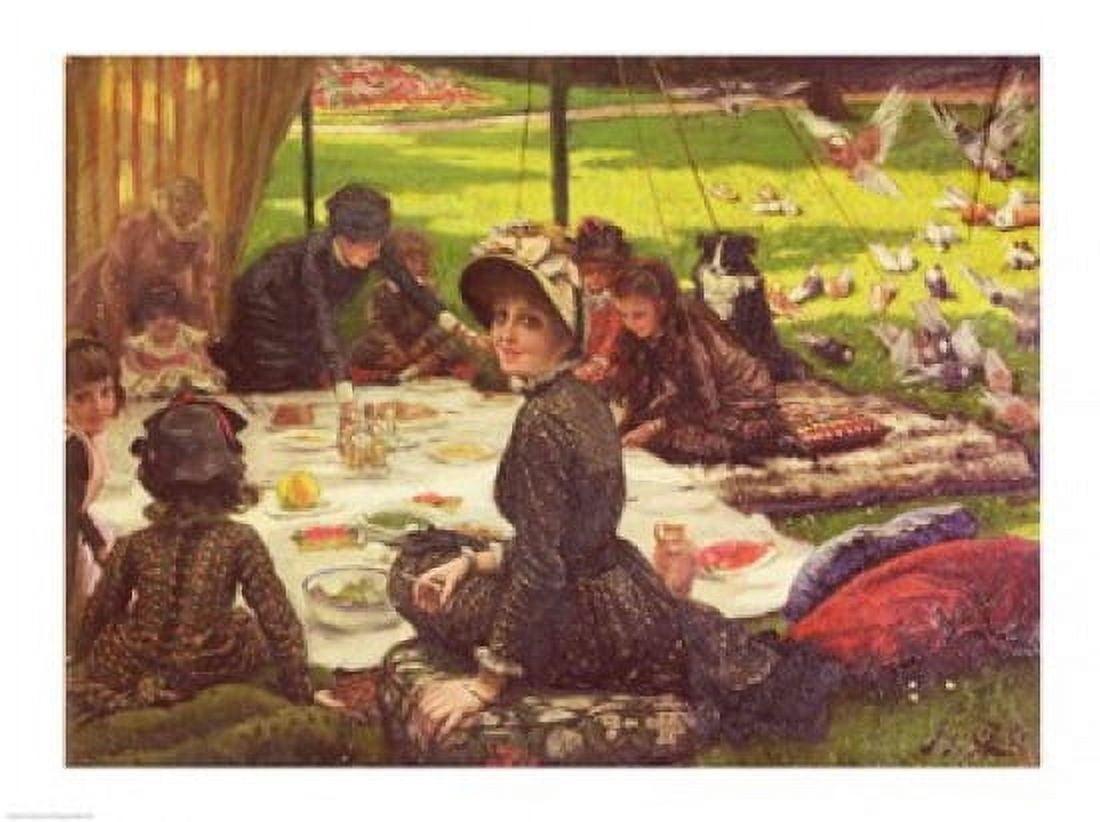 The Picnic Canvas Art - James Jacques Joseph Tissot (24 x 18)