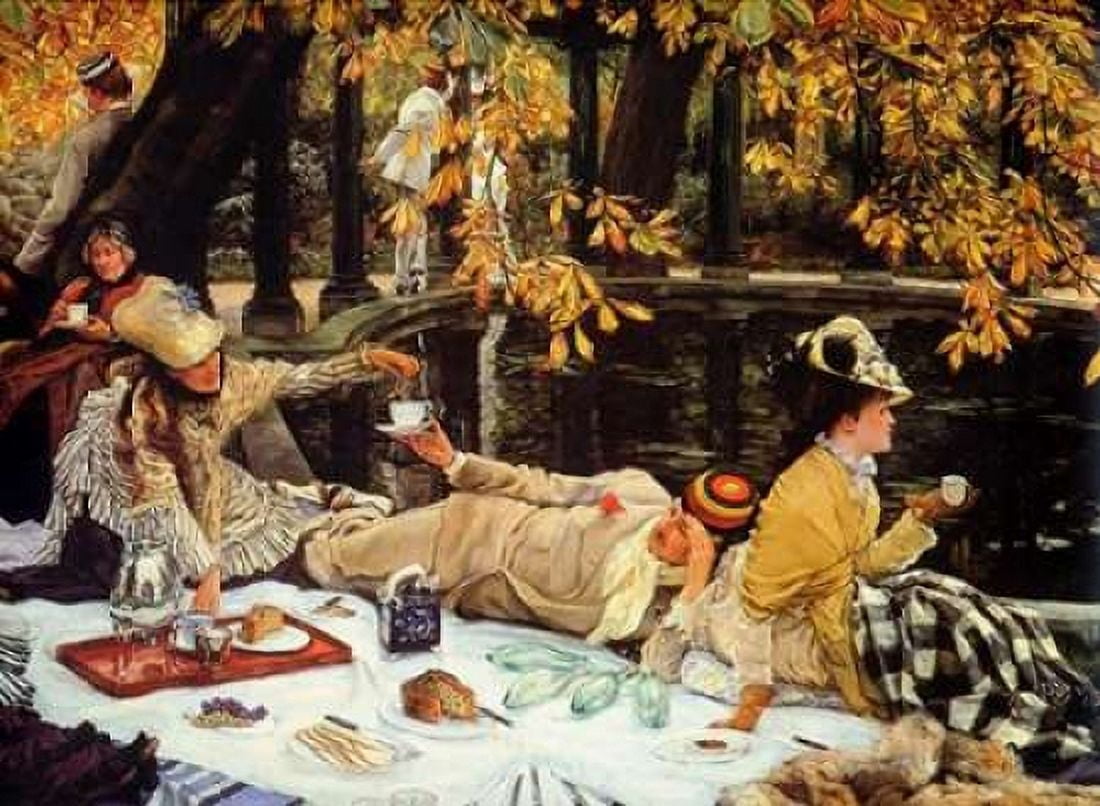 The Picnic Canvas Art - James Jacques Tissot (18 x 24)