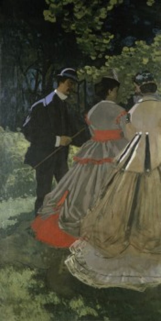 The Picnic (Left Fragment) (Djeuner sur lHerbe) c 1865 Claude Monet (1840-1926French) Musee dOrsay Paris Canvas Art - Claude Monet (18 x 24)