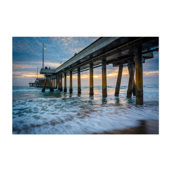 The Pier & Waves 02 - Los Angeles California Photography Unframed Wall Art Print 8 x 12 inches