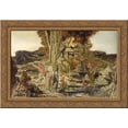 thumbnail image 1 of The Pierides 24x18 Gold Ornate Wood Framed Canvas Art by Moreau, Gustave, 1 of 2