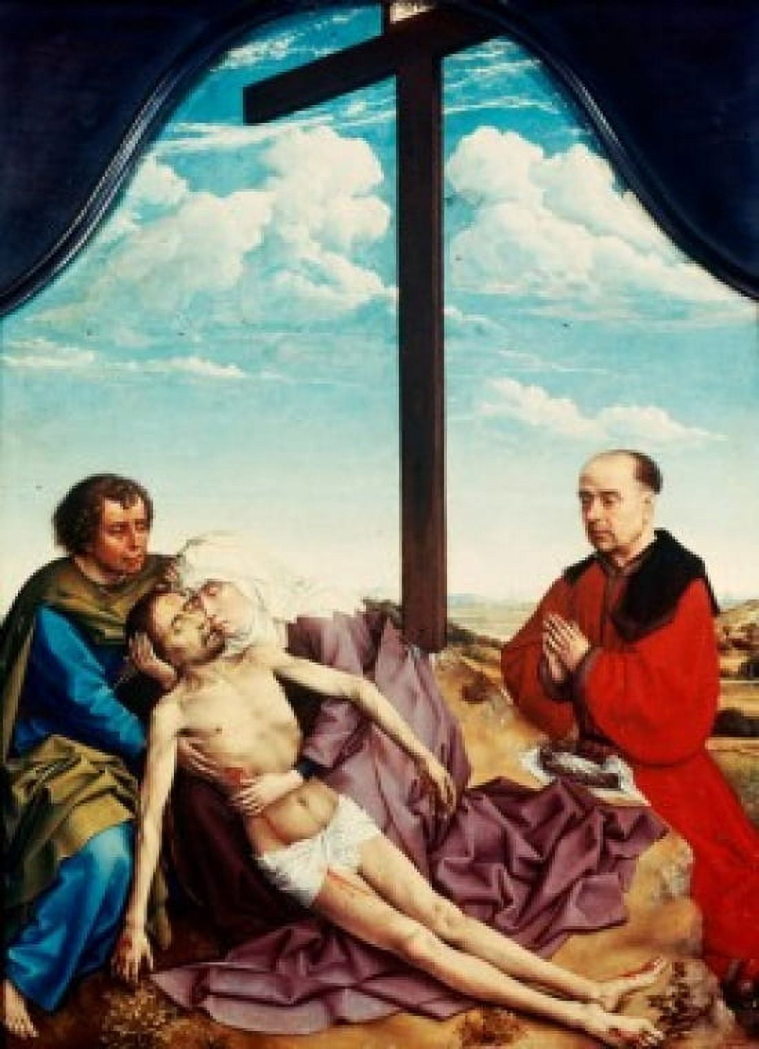 The Pieta Rogier van der Weyden (c1399-1464 Netherlandish) Canvas Art - Rogier van der Weyden (18 x 24)