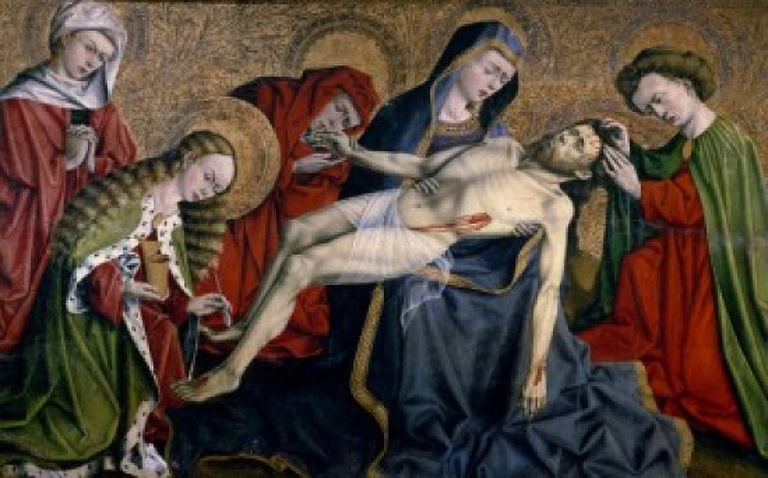 The Pieta  School of Provence  Circa 1450  France  Paris  Musee de Cluny Canvas Art -  (18 x 24)