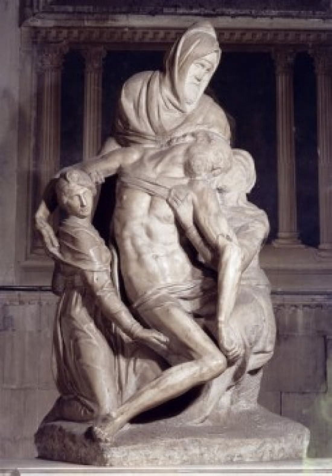 The Pieta ca 1550 Michelangelo Buonarroti (1475-1564 Italian) Marble Duomo Florence Italy Canvas Art - Michelangelo Buonarroti (18 x 24)