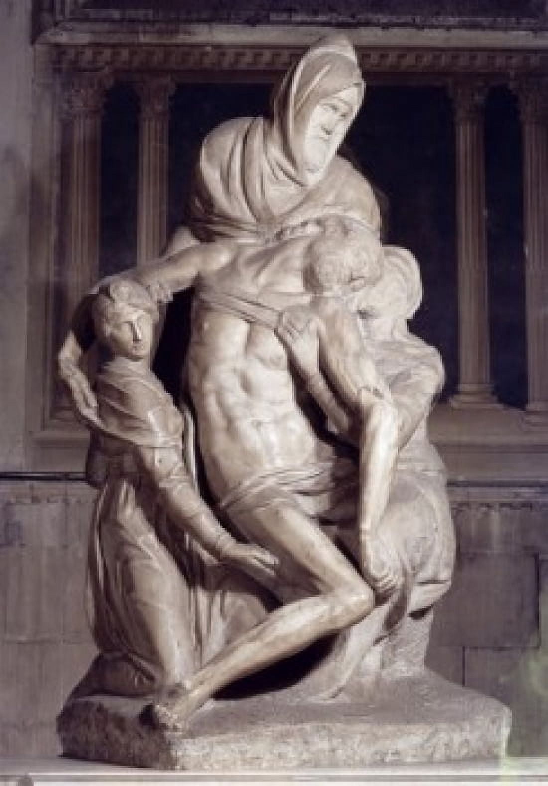 The Pieta ca 1550 Michelangelo Buonarroti (1475-1564 Italian) Marble Duomo Florence Italy Canvas Art - Michelangelo Buonarroti (24 x 36)