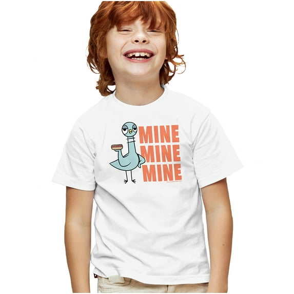 The Pigeon Hot Dogs Kids T Shirt for Youth Boys and Girls, White, Small