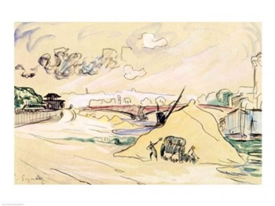 The Pile of Sand Bercy 1905 Canvas Art - Paul Signac (36 x 24)