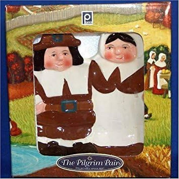 The Pilgrim Pair Collectible Thanksgiving Spoon Rest