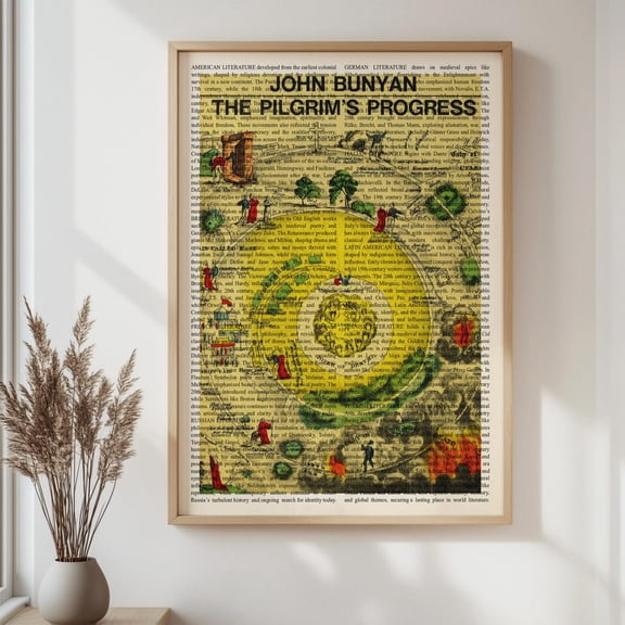 The Pilgrim’s Progress Wall Art Print, Unframed Paper Poster 8x10in