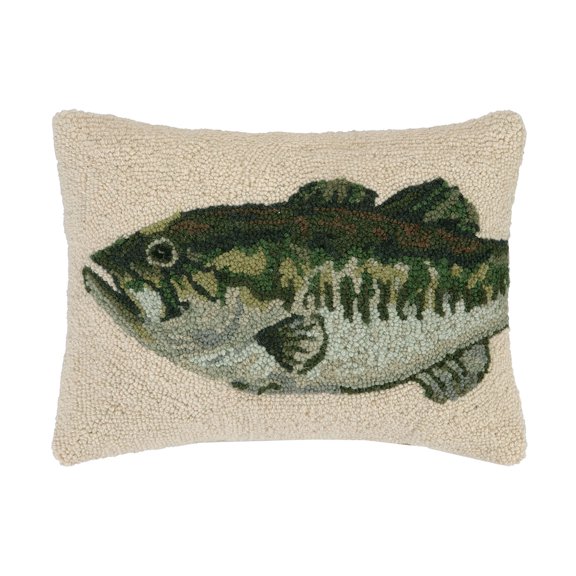 The Pillow Shoppe Bass Hook Multicolor Decorative Pillow, 12"X16"