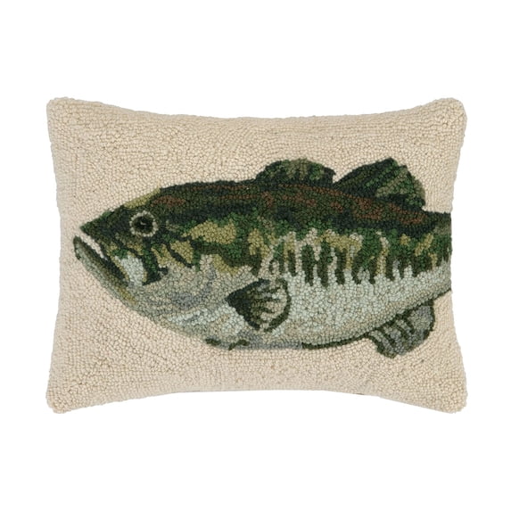 The Pillow Shoppe Bass Hook Multicolor Decorative Pillow, 12"X16"