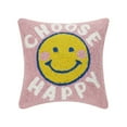 thumbnail image 1 of The Pillow Shoppe Choose Happy Hook Multicolor Decorative Pillow, 14"X14", 1 of 7