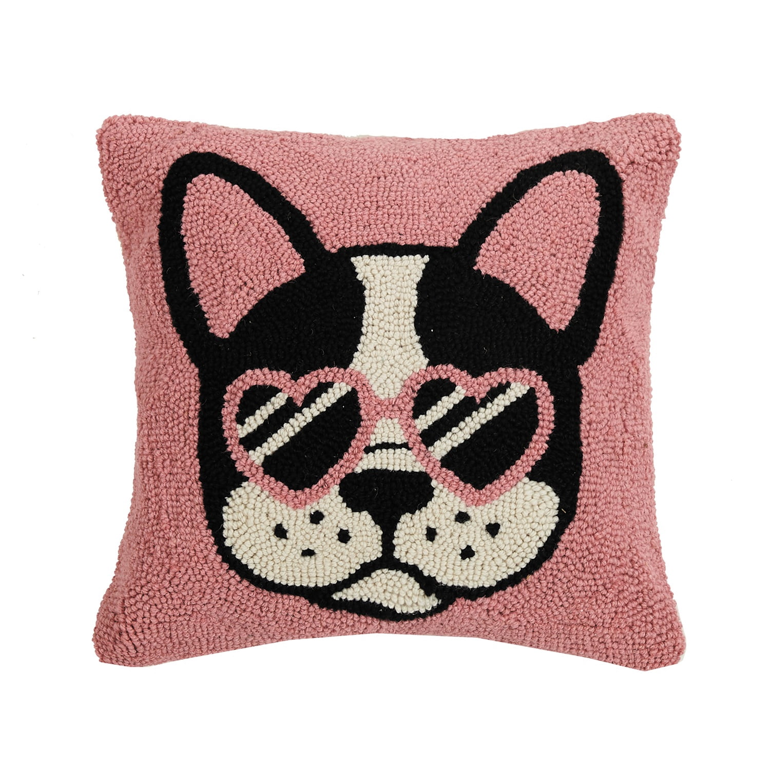 The Pillow Shoppe Cool French Bulldog Hook Multicolor Decorative Pillow, 16"X16"