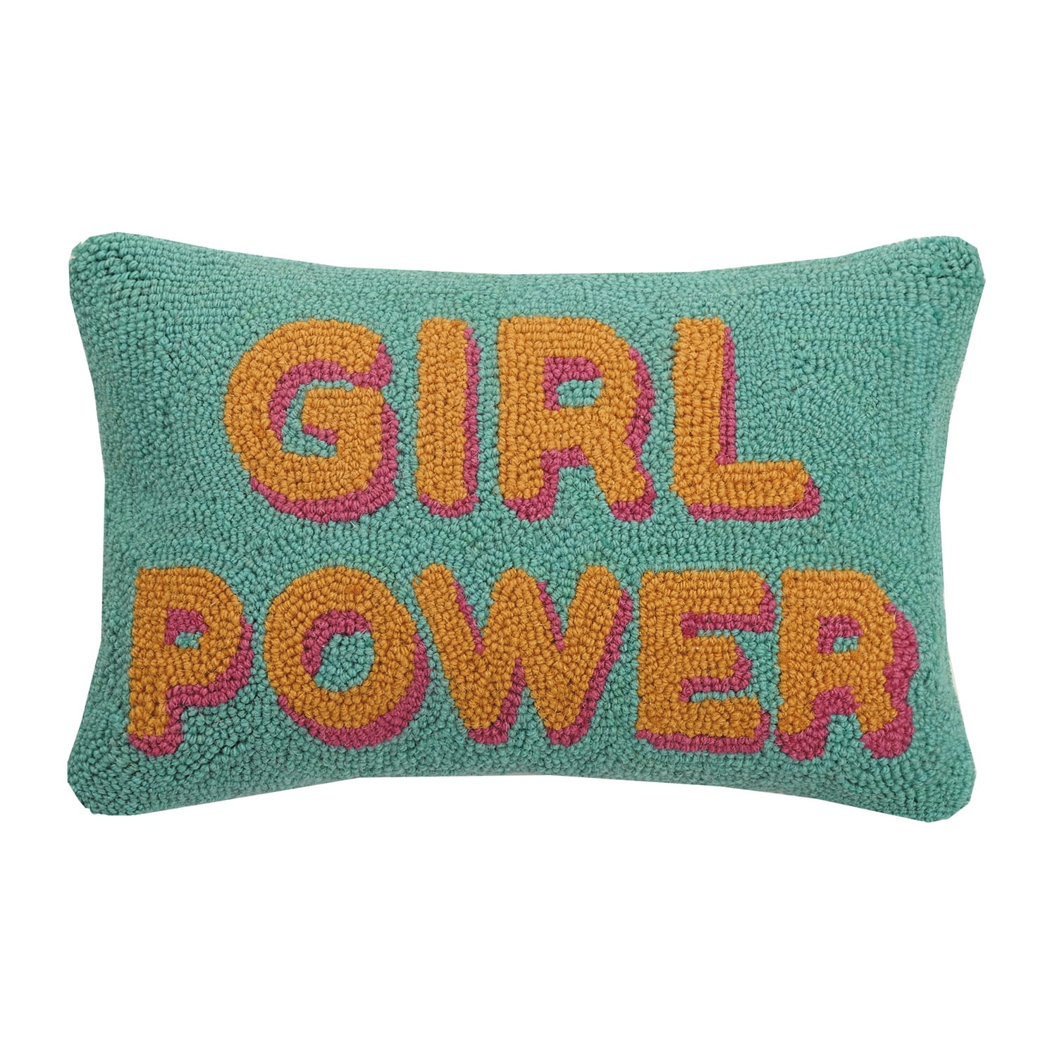The Pillow Shoppe Girl Power Hook Multicolor Decorative Pillow, 12"X18"