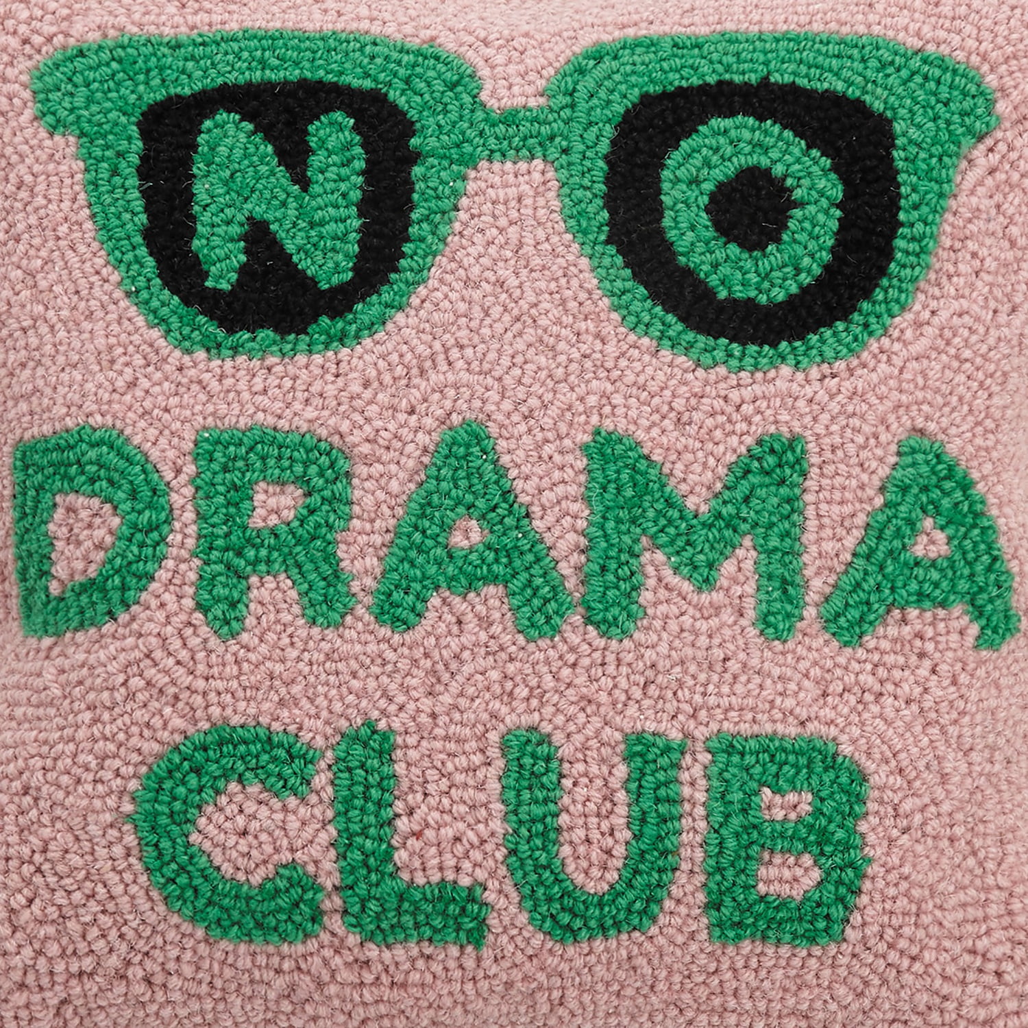 The Pillow Shoppe No Drama Club Hook Multicolor Decorative Pillow 14"X14"
