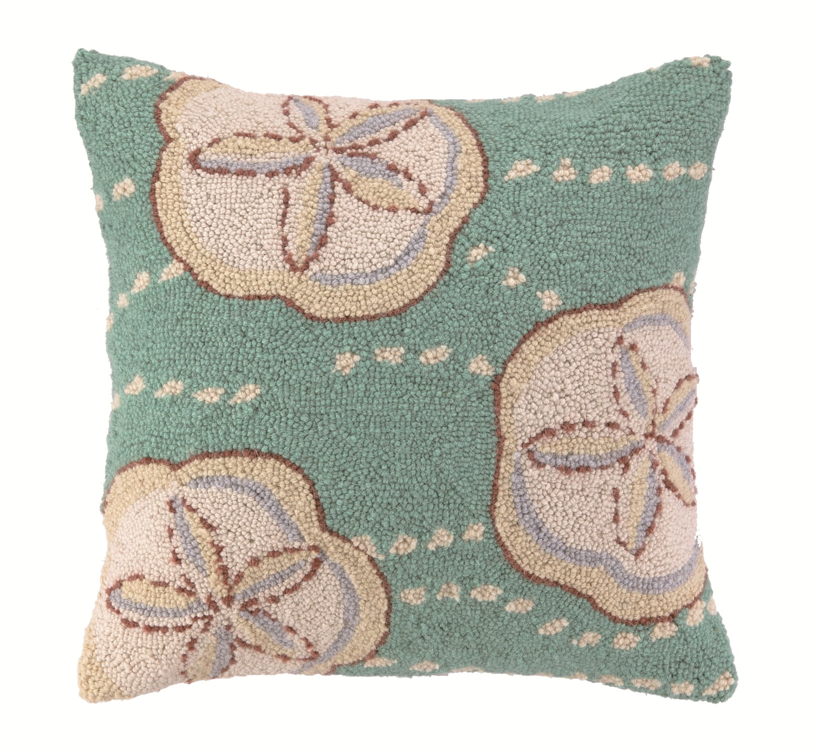 The Pillow Shoppe Sand Dollar Hook Multicolor Decorative Pillow, 18"X18"