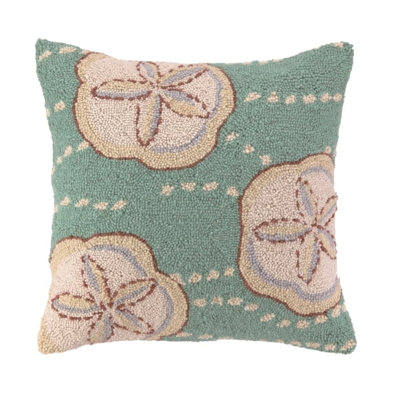 The Pillow Shoppe Sand Dollar Hook Multicolor Decorative Pillow, 18"X18"