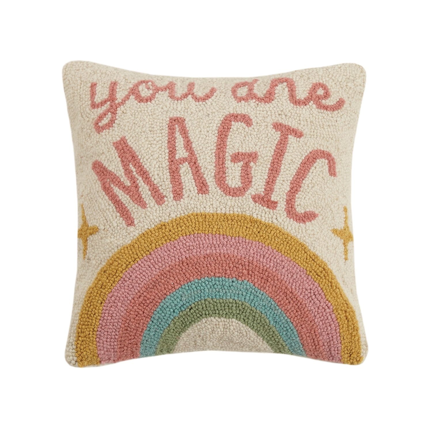 The Pillow Shoppe You Are Magic Hook Multicolor Decorative Pillow, 14"X14"