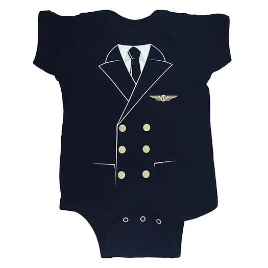 The Pilot Uniform Baby Bodysuit - 12 months