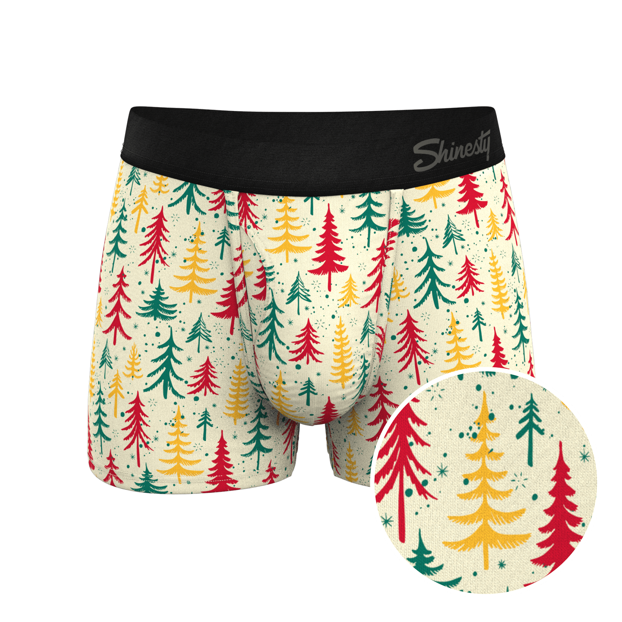 The Pine Tree Playboy - Shinesty Retro Christmas Trees Ball Hammock Pouch  Trunks Underwear Medium 