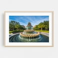 thumbnail image 1 of The Pineapple Fountain 02 - Charleston South Carolina Photography Oak Framed Wall Art Print 24 x 30 inches, 1 of 3