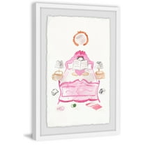 The Pink Bed Framed Painting Print
