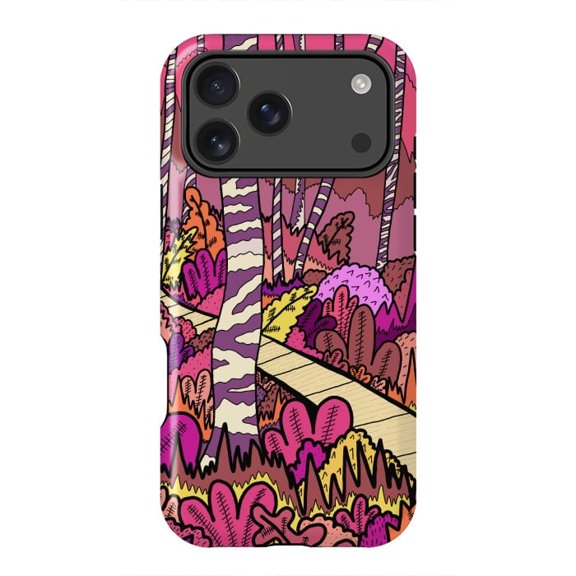 The Pink Forest Walk Dreamy Nature Landscape Case for iPhone 17 to 11 Pro Max