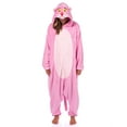thumbnail image 1 of The Pink Panther Adult Kigurumi Hooded Costume Pajama Fleece One-Piece Union Suit Sleepwear Loungewear For Men Women, 1 of 6