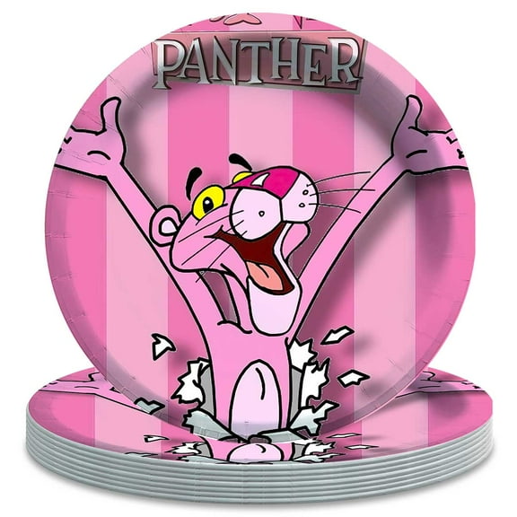 The Pink Panther Pirates Plates Party Supplies Birthday Dinnerware Decorations Tableware Disposable 16pcs