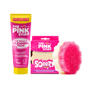 The Pink Stuff, Miracle Cleaning Paste Tube and Dual Sided SQeeZY Sponge Bundle, 10.6 oz