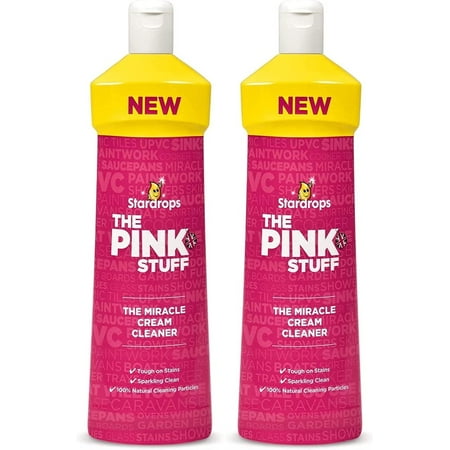 The Pink Stuff Stardrops Miracle Cream Cleaner, 17.6 Fl Oz, 2 Pack