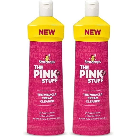 The Pink Stuff Stardrops Miracle Cream Cleaner, 17.6 Fl Oz, 2 Pack