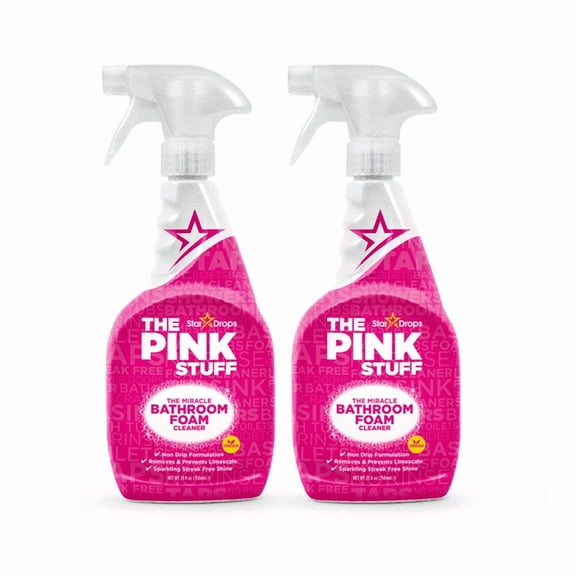 The Pink Stuff The Miracle Bathroom Foam Spray, 4 Pack (100oz Total)