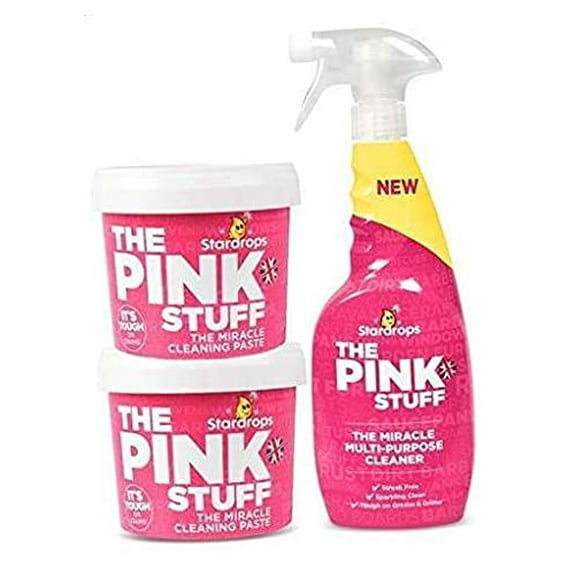 - The Pink Stuff - The Miracle Cleaning Paste and Multi-Purpose Spray Bundle ( 2 Cleaning Paste, 1 Multi-Purpose Spray) Set of 6 Count