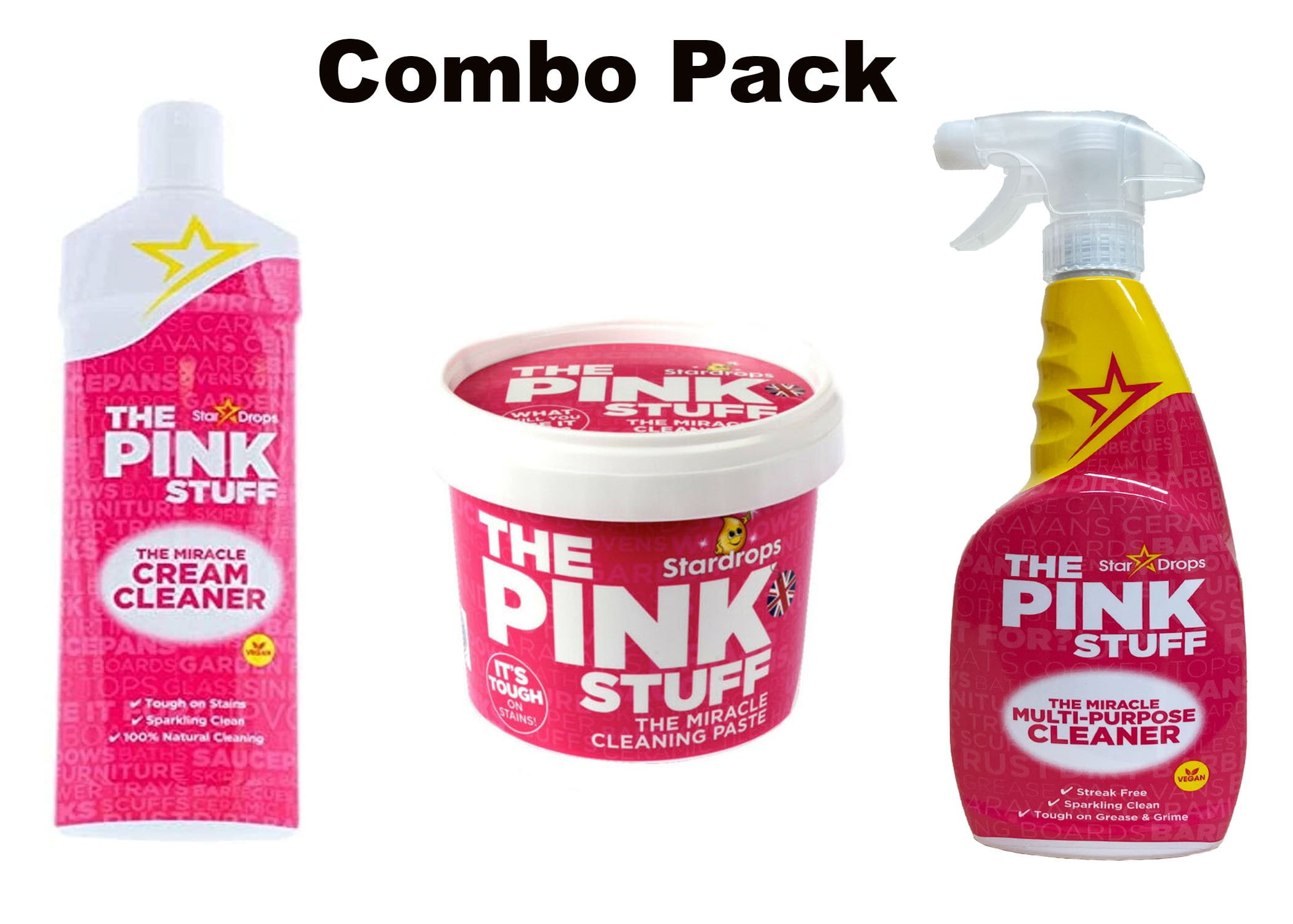 The Pink Stuff The Miracle Cream Multi Purpose Cleaner Combo