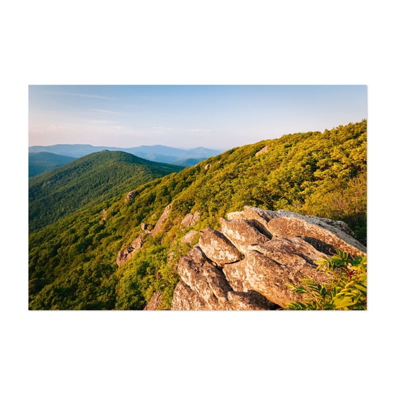 The Pinnacle - Virginia Photography Mountain Landscape Nature Scenic Forest Travel Poster Rural Unframed Wall Art Print 4 x 6 inches