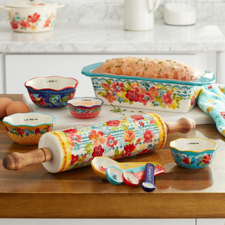 The Pioneer Woman Wildflower Whimsy Durable Stoneware 13-Piece Measuring  Cup Set - Walmart.com