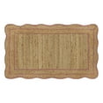 thumbnail image 1 of The Pioneer Woman 100% Jute Scallop Kitchen Rug, Natural & Coral, 20" x 34", 1 of 9